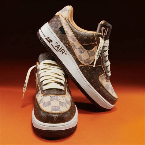 nike x louis vuitton monogram air force 1 sneakers